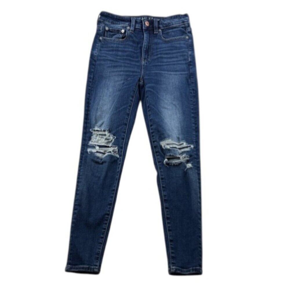 American Eagle Skinny Jeans Jeggings Distressed Size 2 Short